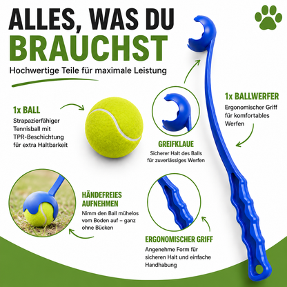 Freihändiger Ballwerfer für aktive Hunde