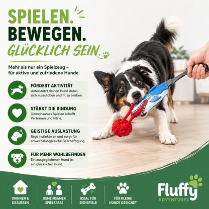 HaiZug Hundespielzeug mit Zugseil