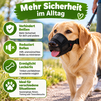 Atmungsaktiver Hundemaulkorb verstellbar