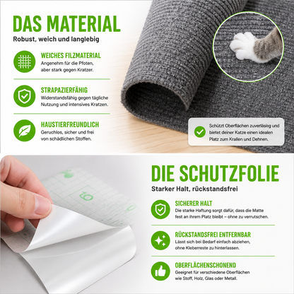 Hochwertige Katzenkratzmatte für Möbel & Wände