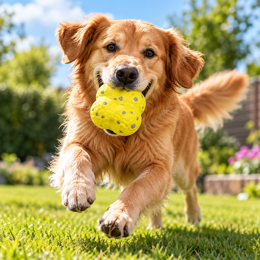 Beißfester Spielball für Hunde und Katzen
