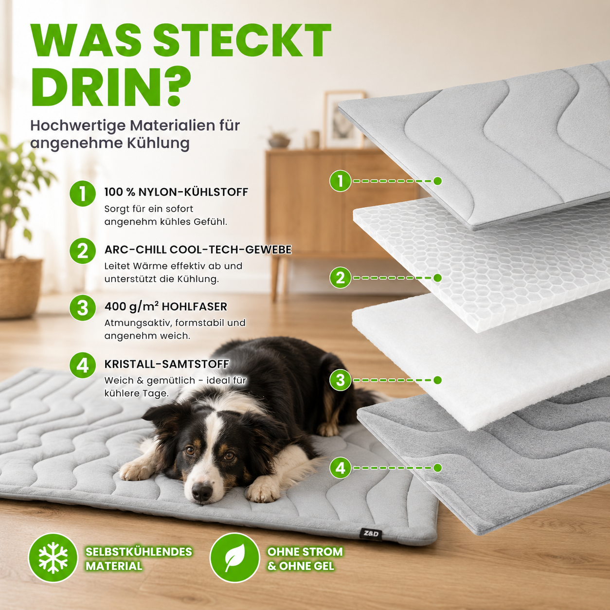 Kühlmatte für Hunde & Katzen mit Doppelfunktion