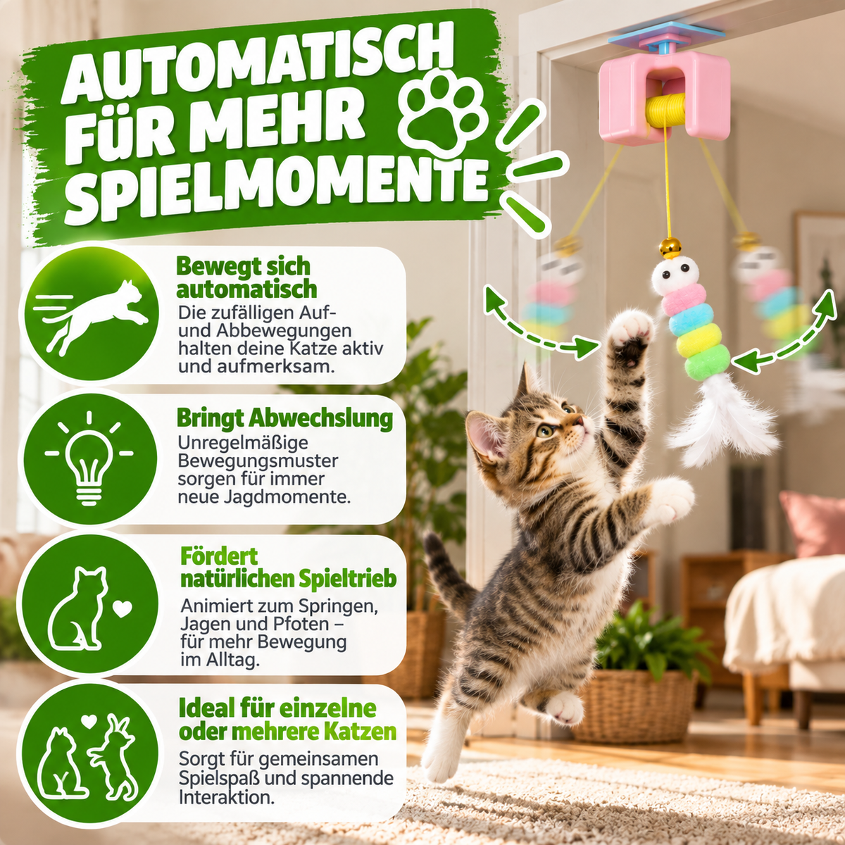 Elektrisches Katzenspielzeug zum Aufhängen