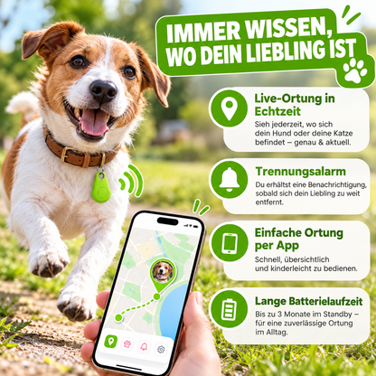 Kompakter GPS-Tracker für Haustiere