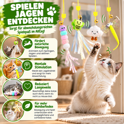 Hängendes Katzenspielzeug mit elastischem Seil