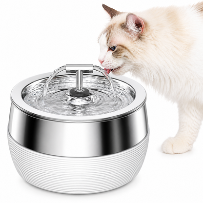 Leiser 3L Edelstahl Trinkbrunnen für Katzen & Hunde