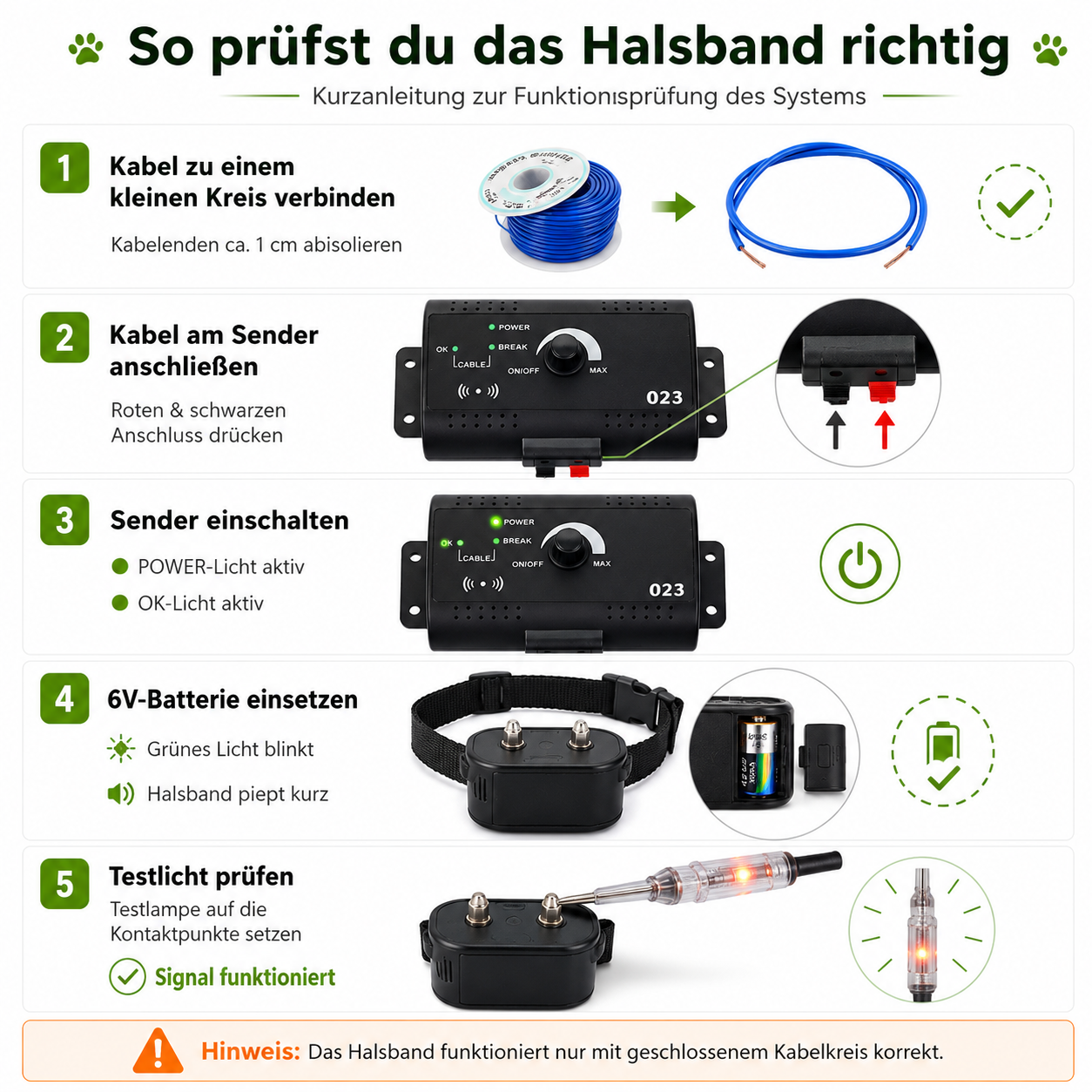 Elektronischer Hundezaun für Garten & Außenbereich wasserdicht