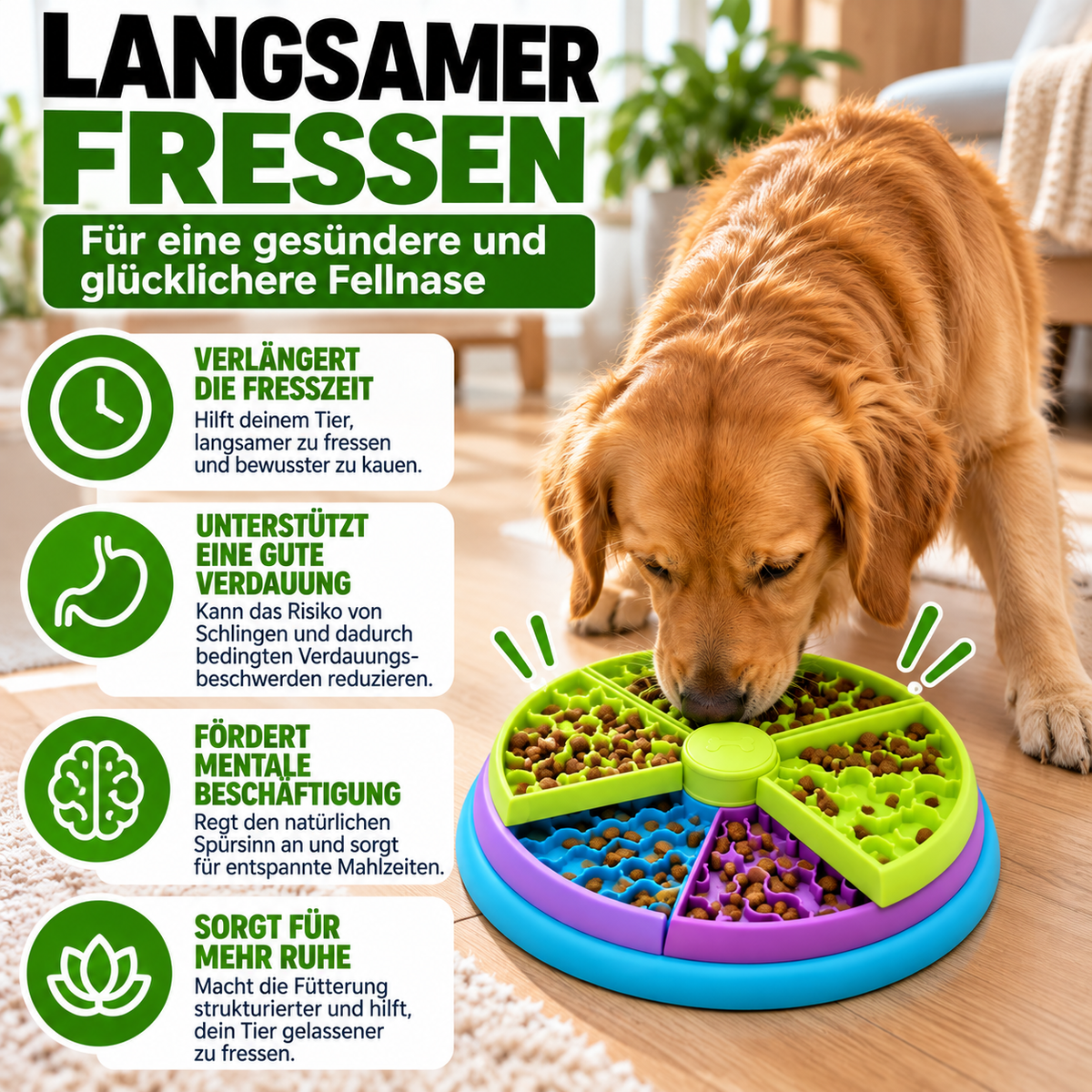 Schlingnapf für Hunde und Katzen mit 3 Ebenen