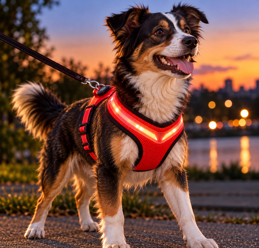 LED-Hundegeschirr mit USB-Aufladung