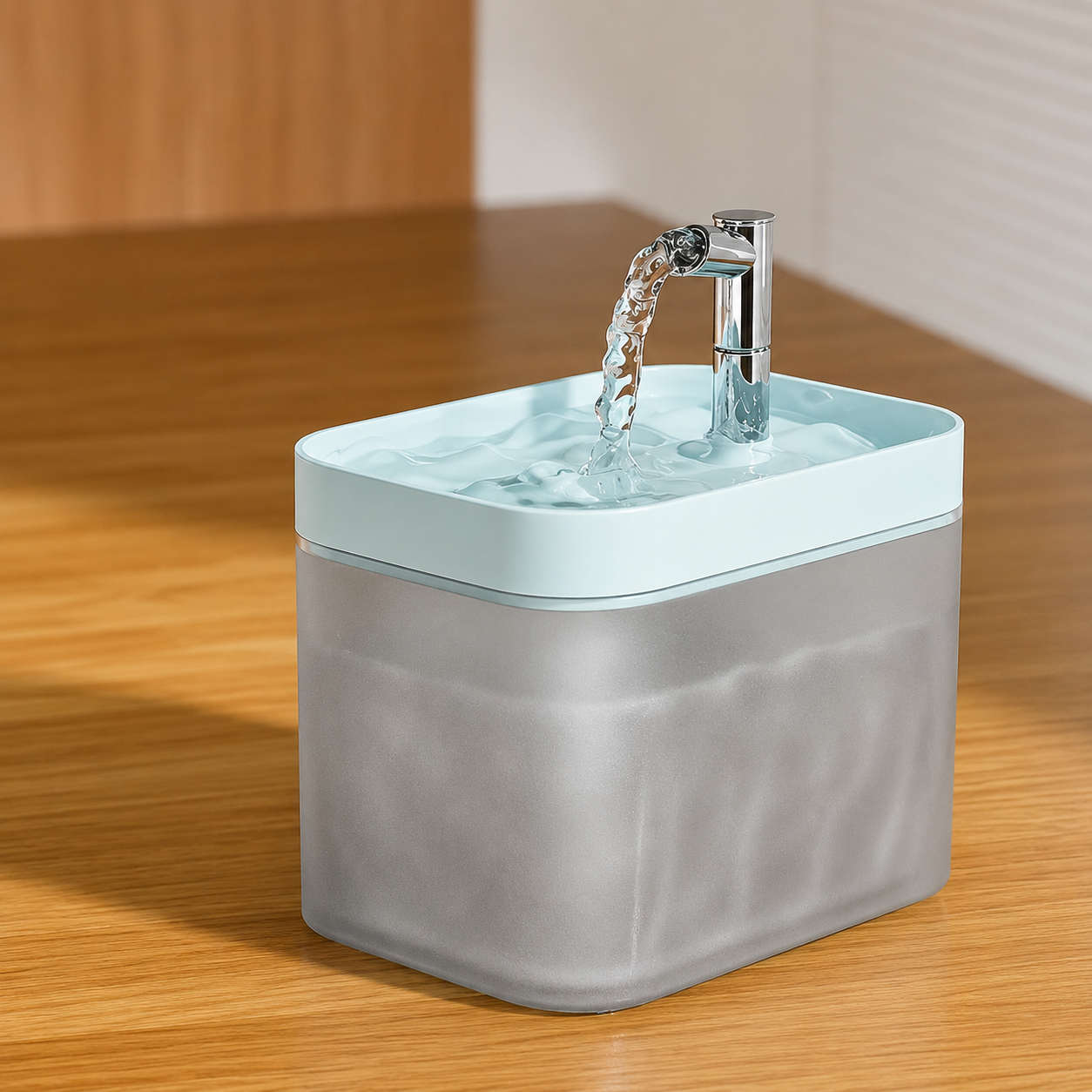 Leiser Katzen Trinkbrunnen mit Filter 1,5L
