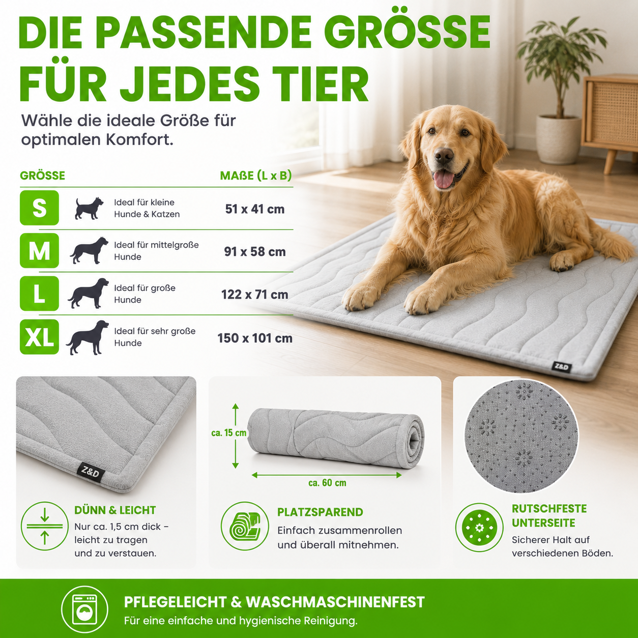 Kühlmatte für Hunde & Katzen mit Doppelfunktion
