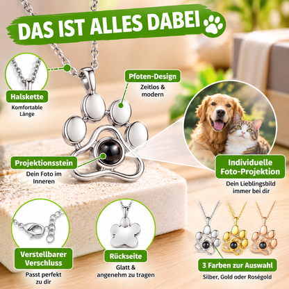 Personalisierte Halskette mit Foto Projektion