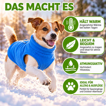 Hunde-Winterjacke aus Fleece mit D-Ring