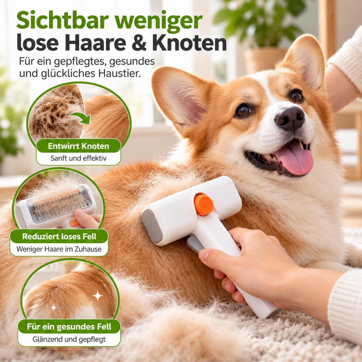 2-in-1 Entfilzungskamm für Hunde & Katzen
