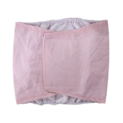 Waschbare Hundewindeln mit Klett & Schwanzöffnung Rosa