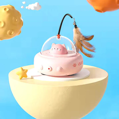 Smartes Katzen Spielzeug mit LED Laser & Feder