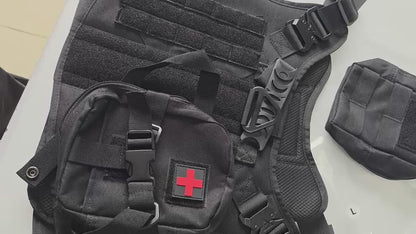 6 in 1 Komplettes Militär Hundegeschirr und Leinen-Set für Training und Spaziergänge