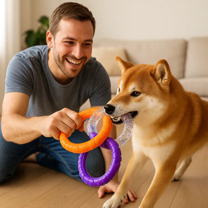 3 Ring Kauspielzeug für Hunde robust und zahnschonend
