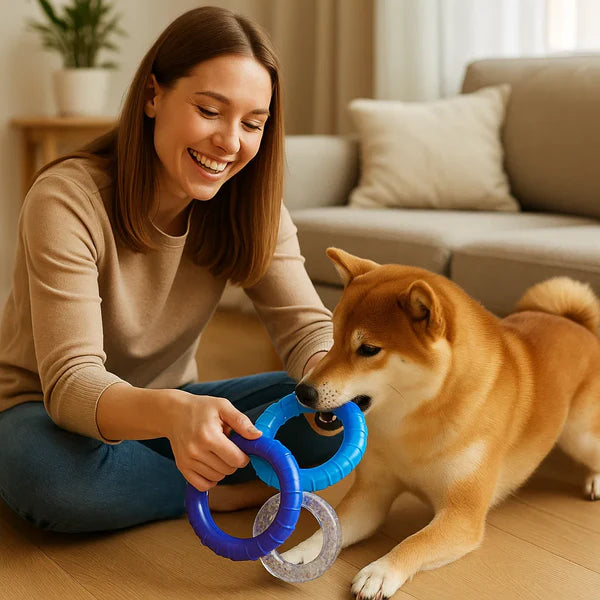 3 Ring Kauspielzeug für Hunde robust und zahnschonend