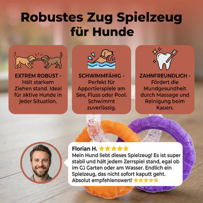 3 Ring Kauspielzeug für Hunde robust und zahnschonend